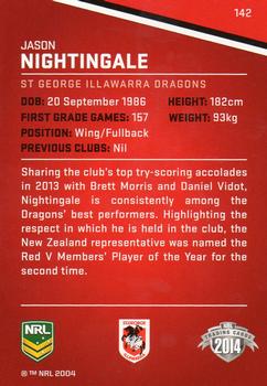 2014 ESP Traders #142 Jason Nightingale Back